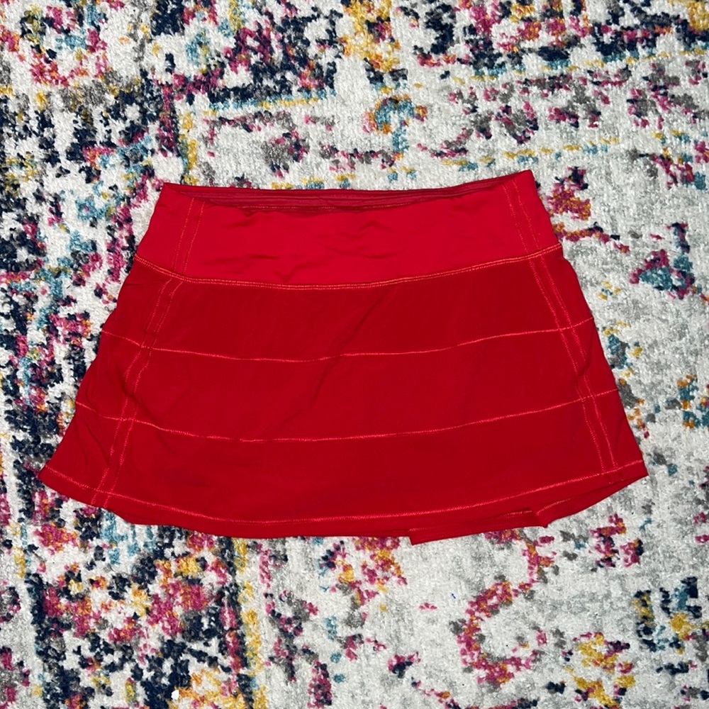 Dark red pace rival skirt